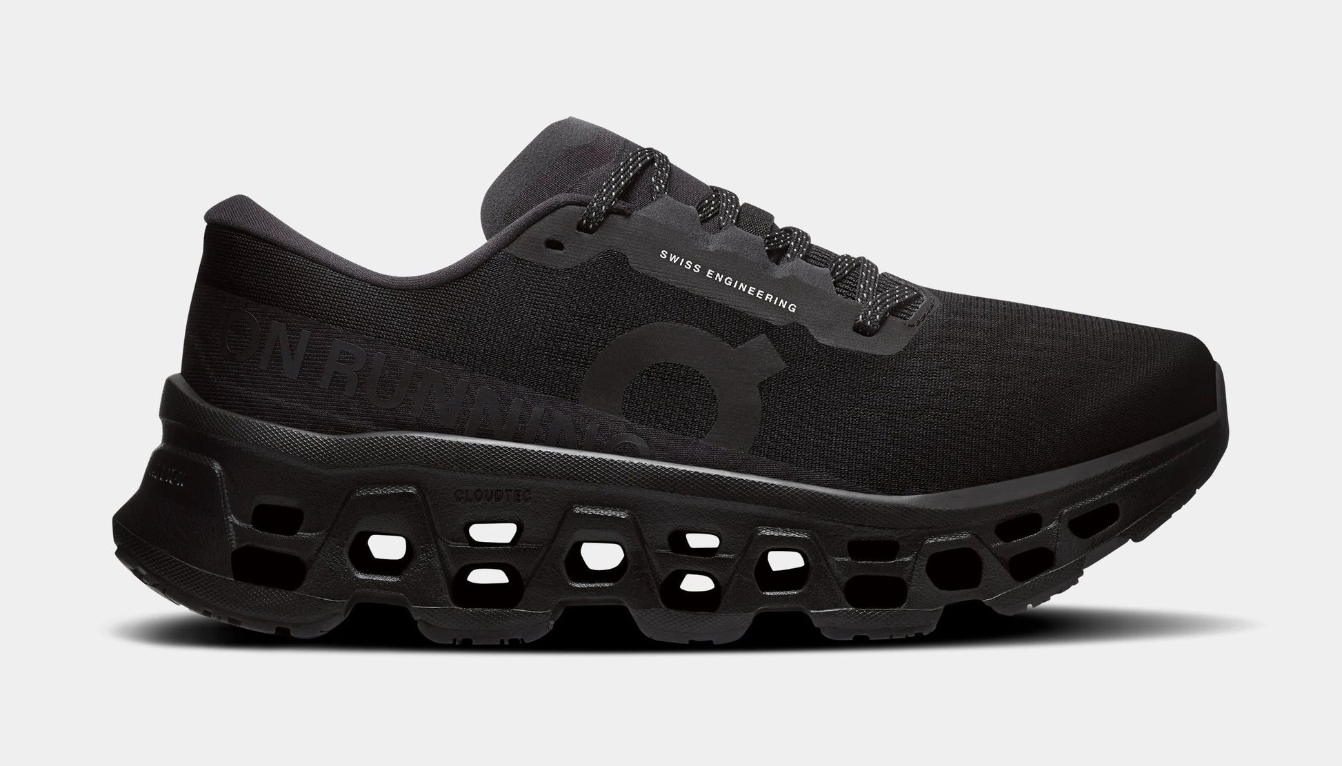 Cloudmonster 3 Womens Running Shoes (Black/Black) — view 2 of 4