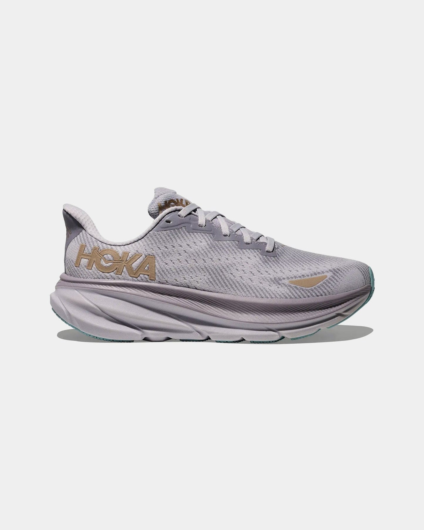 Clifton 9 GORE-TEX Womens Running Shoes (Grey/Beige) — view 1 of 3