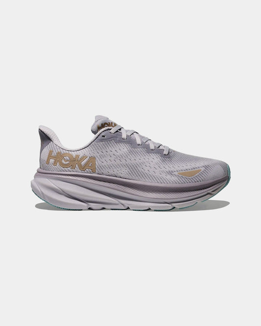 Clifton 9 GORE-TEX Womens Running Shoes (Grey/Beige) — view 1 of 3