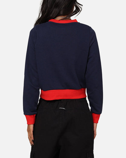 Fila Women's Dellia Cropped Fleece Cardigan Fila Navy/Fila — view 3 of 6