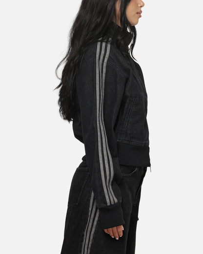 Adidas Women's Firebird Denim Track Jacket True Black — view 4 of 5