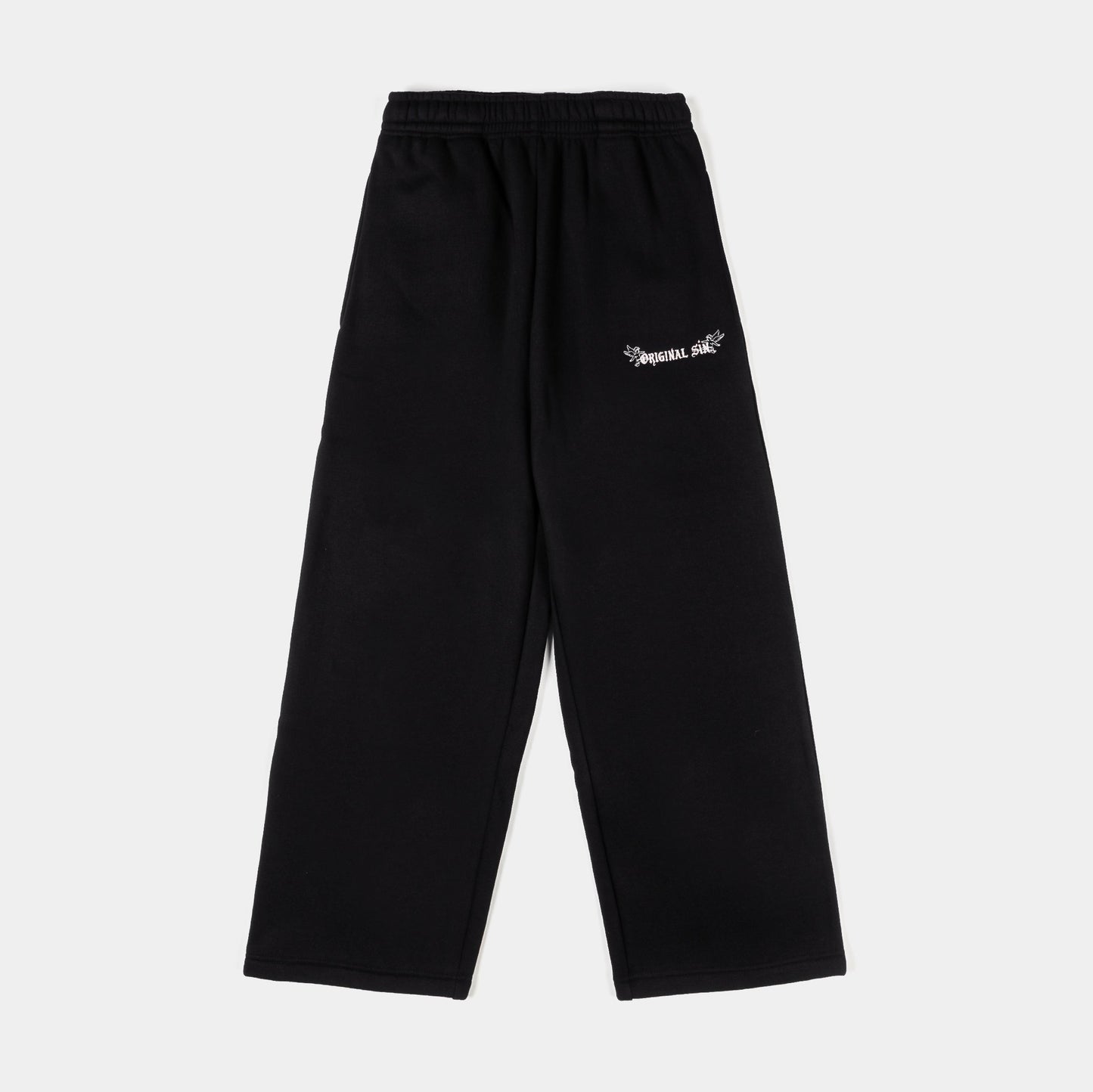 Original Sin Angel Wings Fleece Womens Sweatpants (Black/Pink)