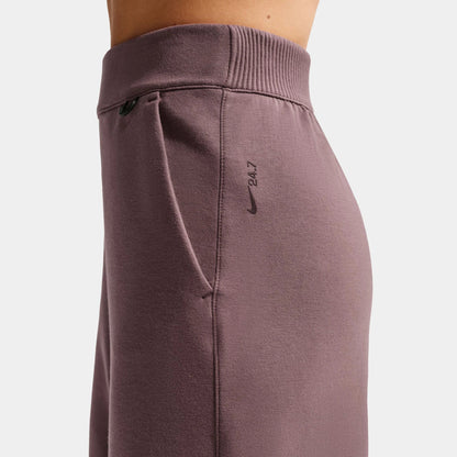 24.7 ImpossiblySoft Dri Fit High Waisted Loose Flared Womens Pants in Tattoo / Burgundy Crush — view 4 of 4