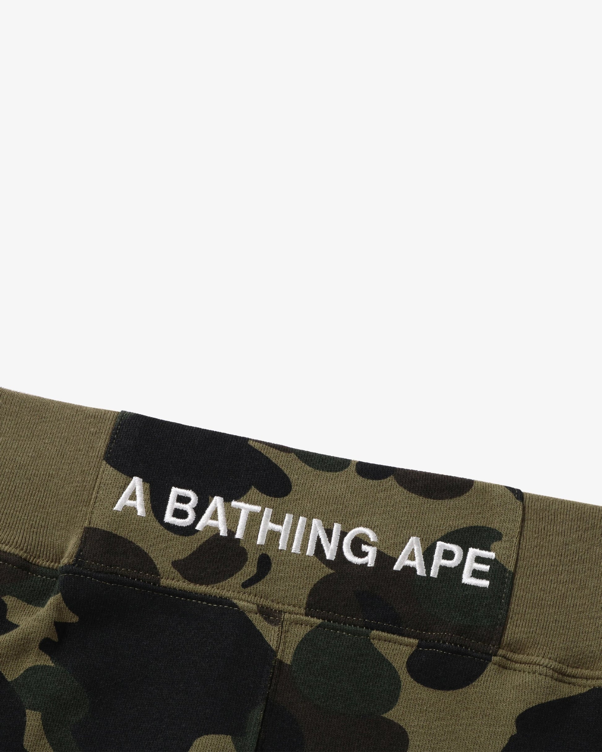 BAPE 1st Camo Sweat Shorts - Green Camo — view 3 of 4