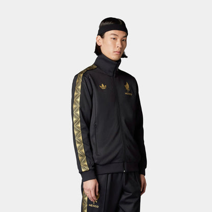 Mexico National Knit Track Mens Jacket (Black/Gold) — view 1 of 5