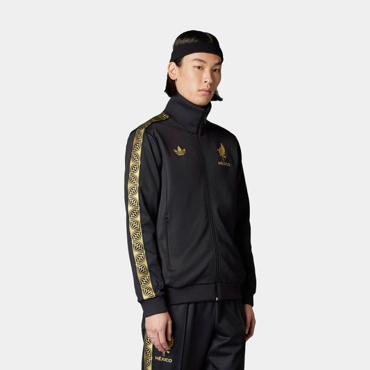 Mexico National Knit Track Mens Jacket (Black/Gold) — view 1 of 5