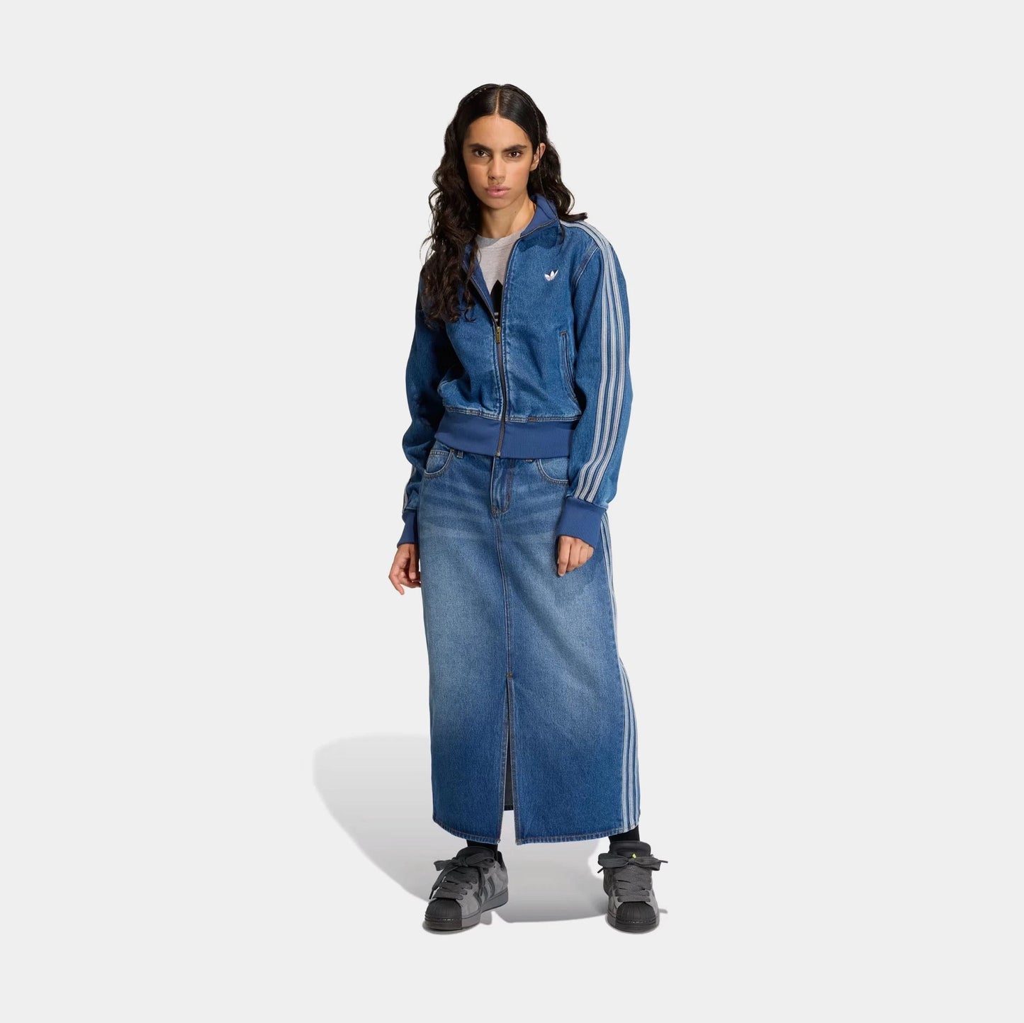 Denim Firebird Track Womens Jacket in Medium Vintage Denim — view 4 of 4