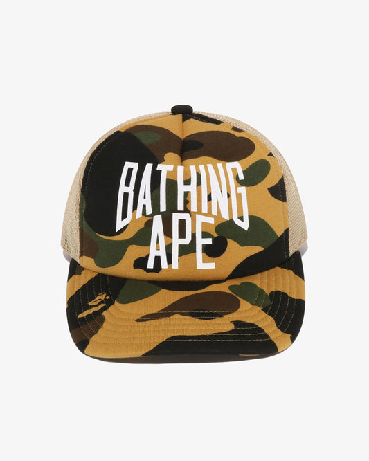 BAPE 1st Camo NYC Logo Mesh Cap - Yellow Camo — view 2 of 3