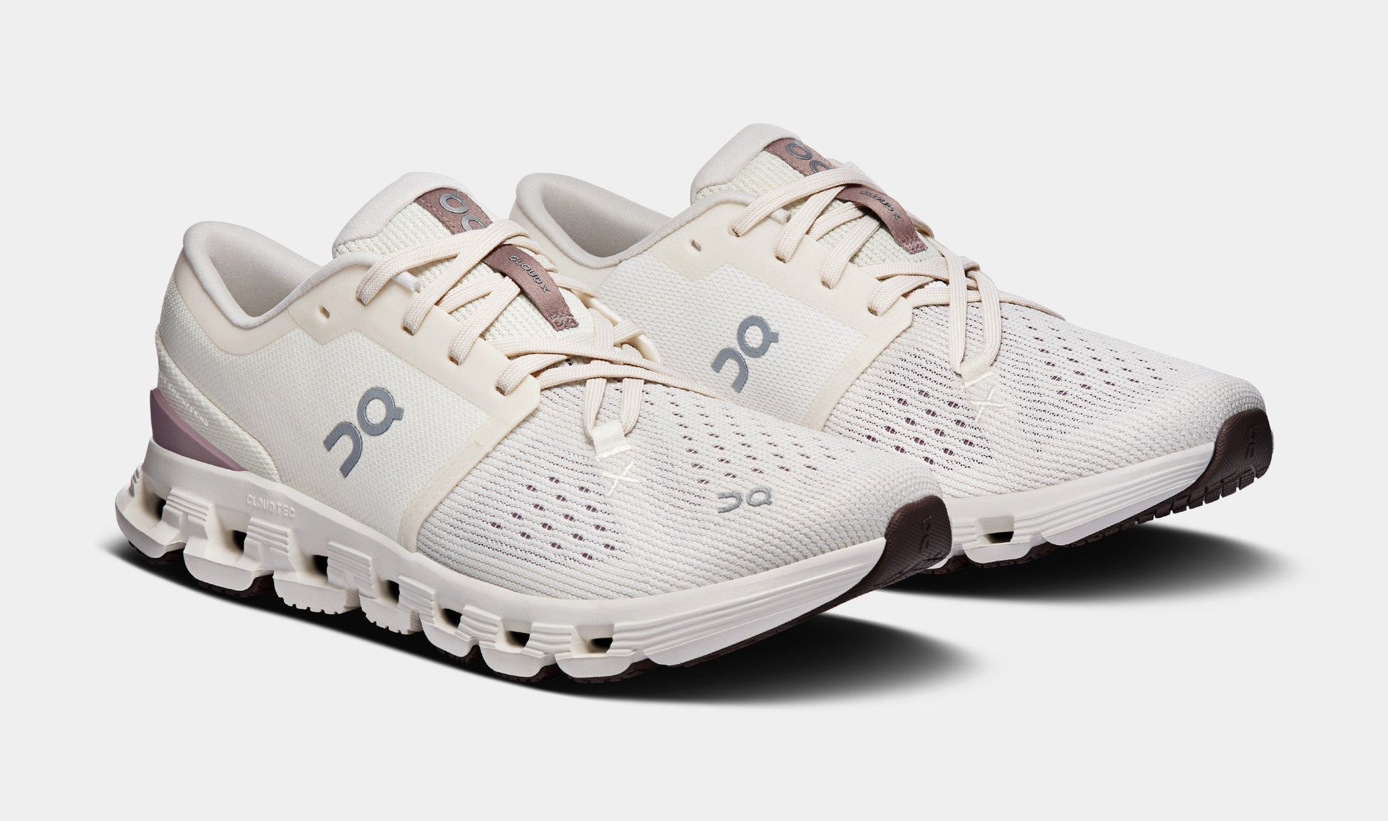 Cloud X 4 Womens Running Shoes (Ivory/Heron) — view 4 of 4