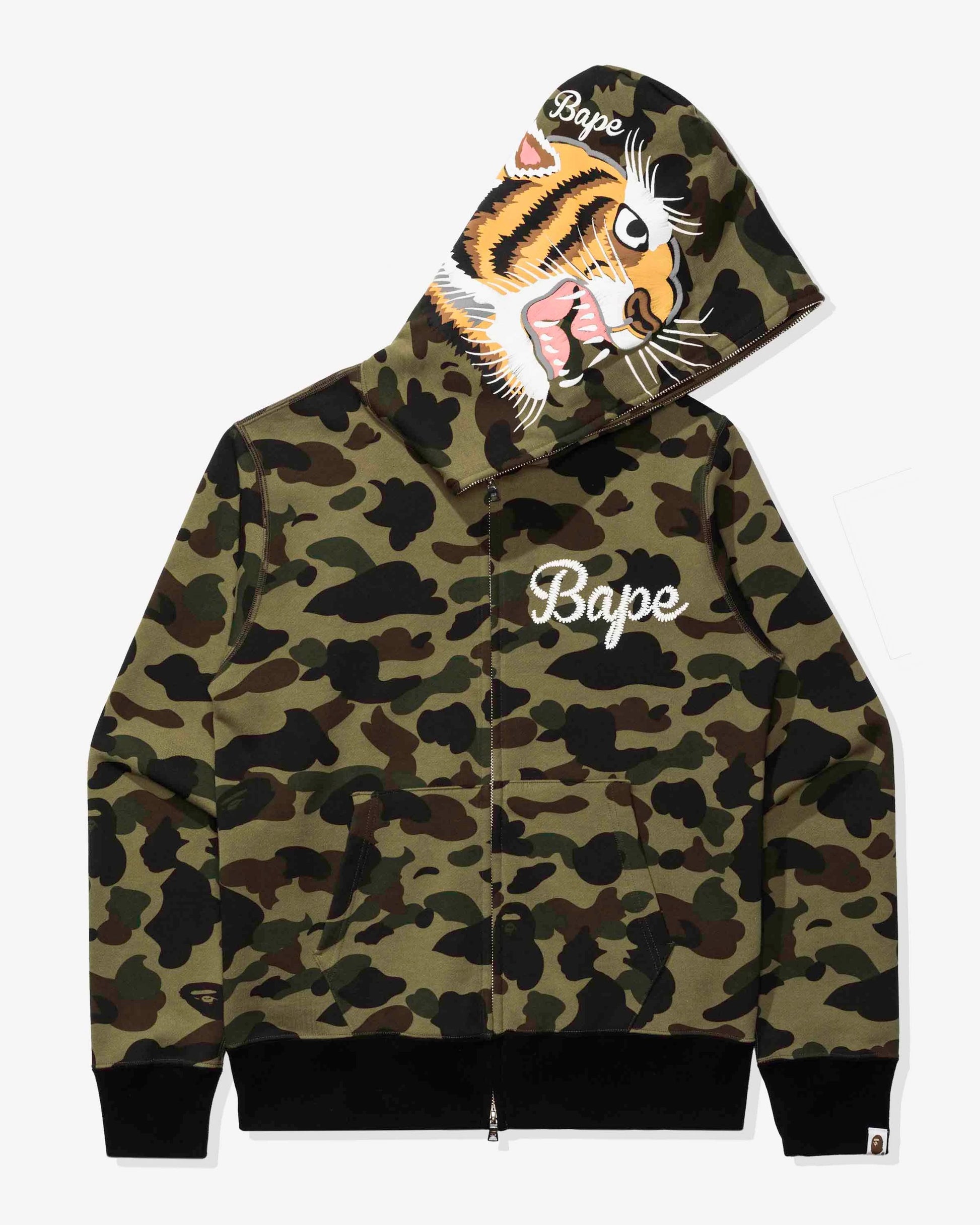BAPE 1st Camo Tiger Full Zip Hoodie - Green Camo — view 3 of 4
