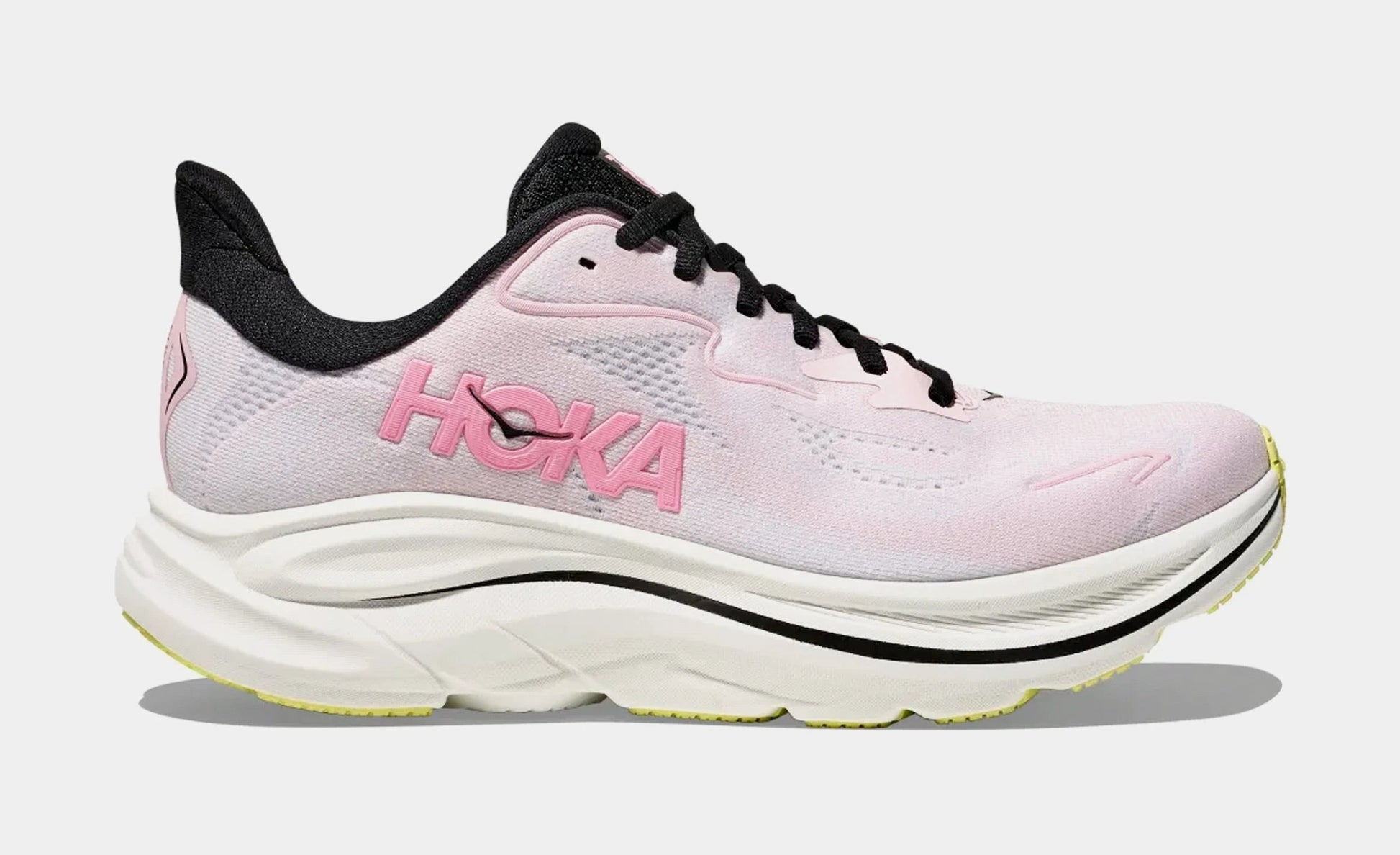 Clifton 10 Womens Running Shoes (Pink/White) — view 2 of 4