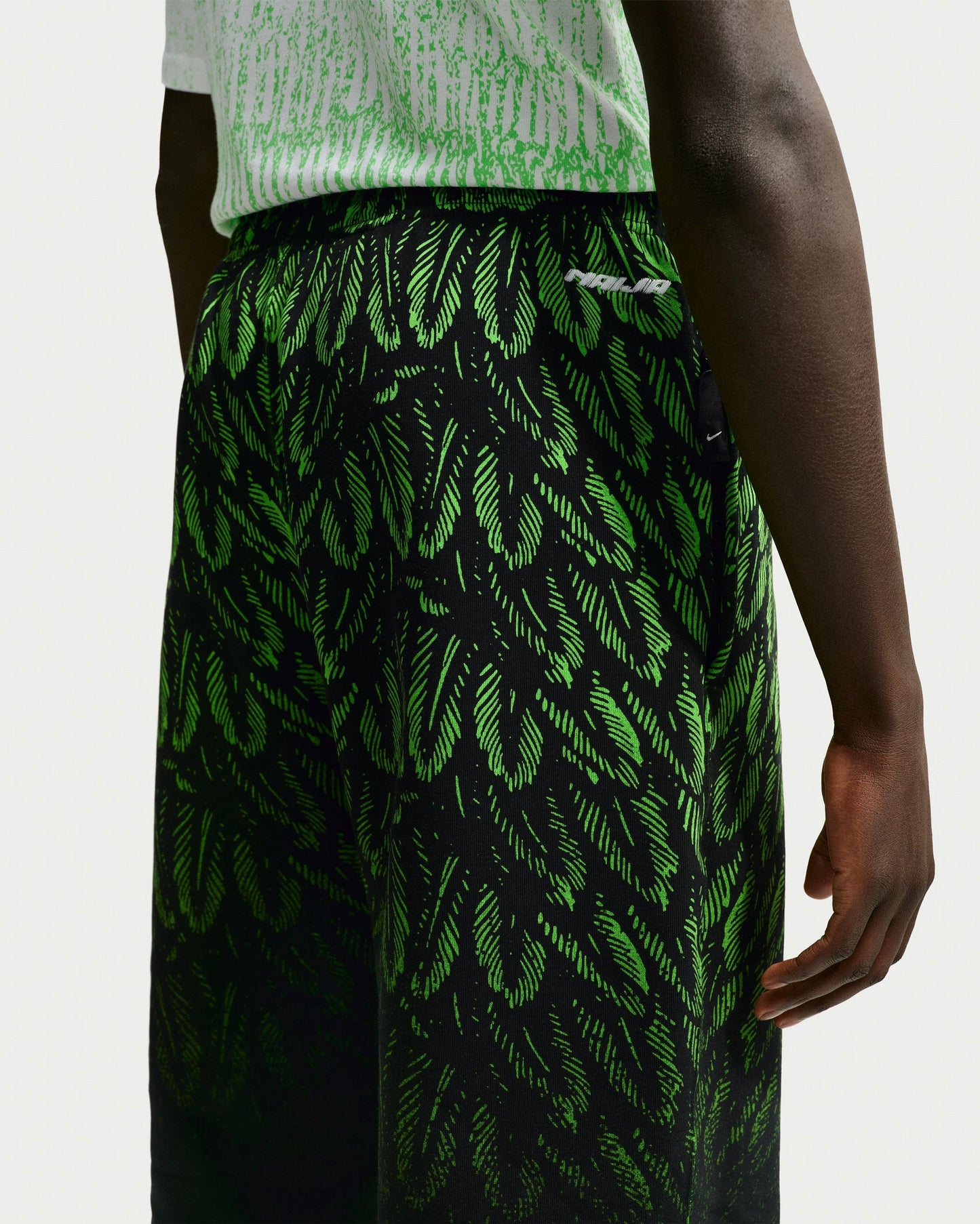 Nike x Slawn Ng Fleece Pant - Black/ Poison Green — view 2 of 5