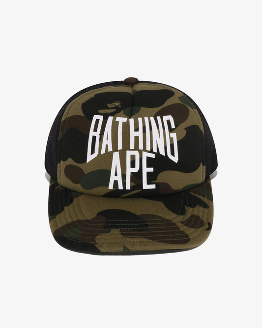 BAPE 1st Camo NYC Logo Mesh Cap - Green Camo — view 2 of 3