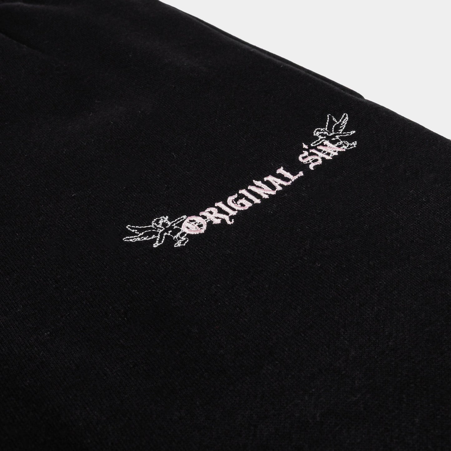 Original Sin Angel Wings Fleece Womens Sweatpants (Black/Pink)