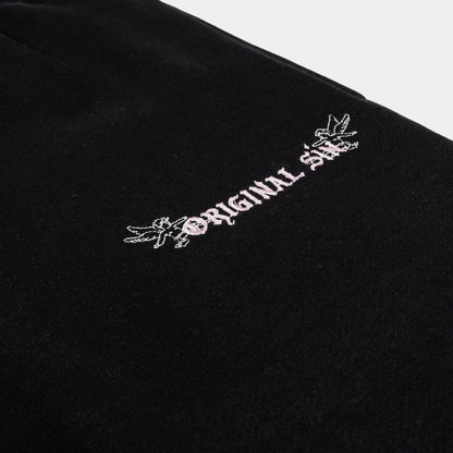 Original Sin Angel Wings Fleece Womens Sweatpants (Black/Pink)