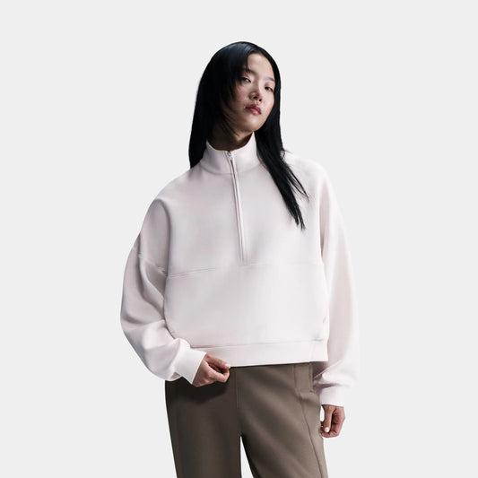 24.7 ImpossiblySoft Dri Fit Oversized Half Zip Womens Jacket in Light Orewood Brown / Light Iron Ore — view 1 of 4