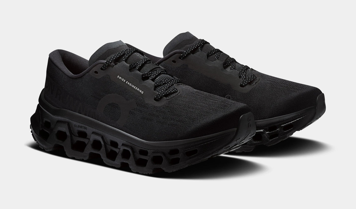 Cloudmonster 3 Womens Running Shoes (Black/Black) — view 4 of 4