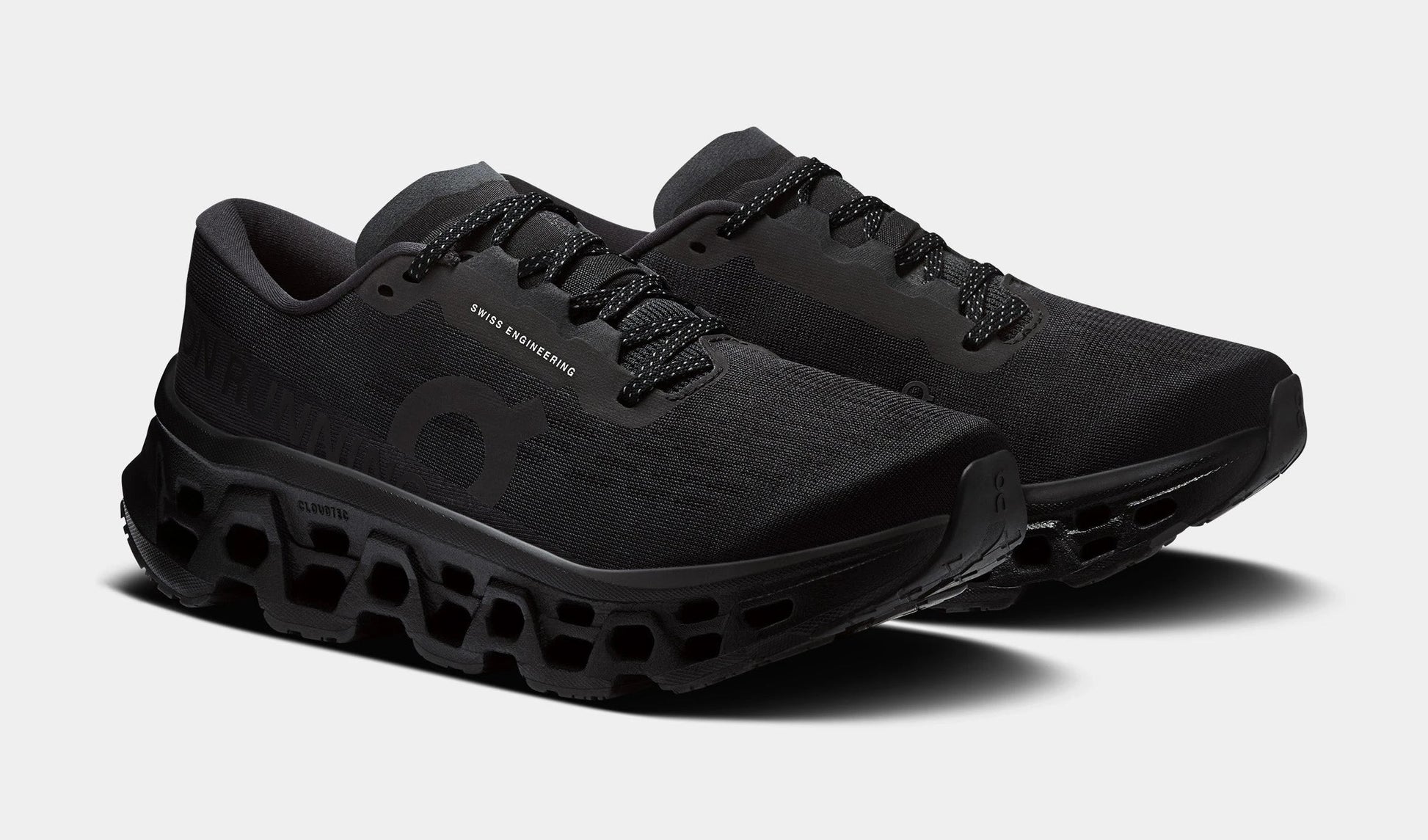 Cloudmonster 3 Womens Running Shoes (Black/Black) — view 4 of 4