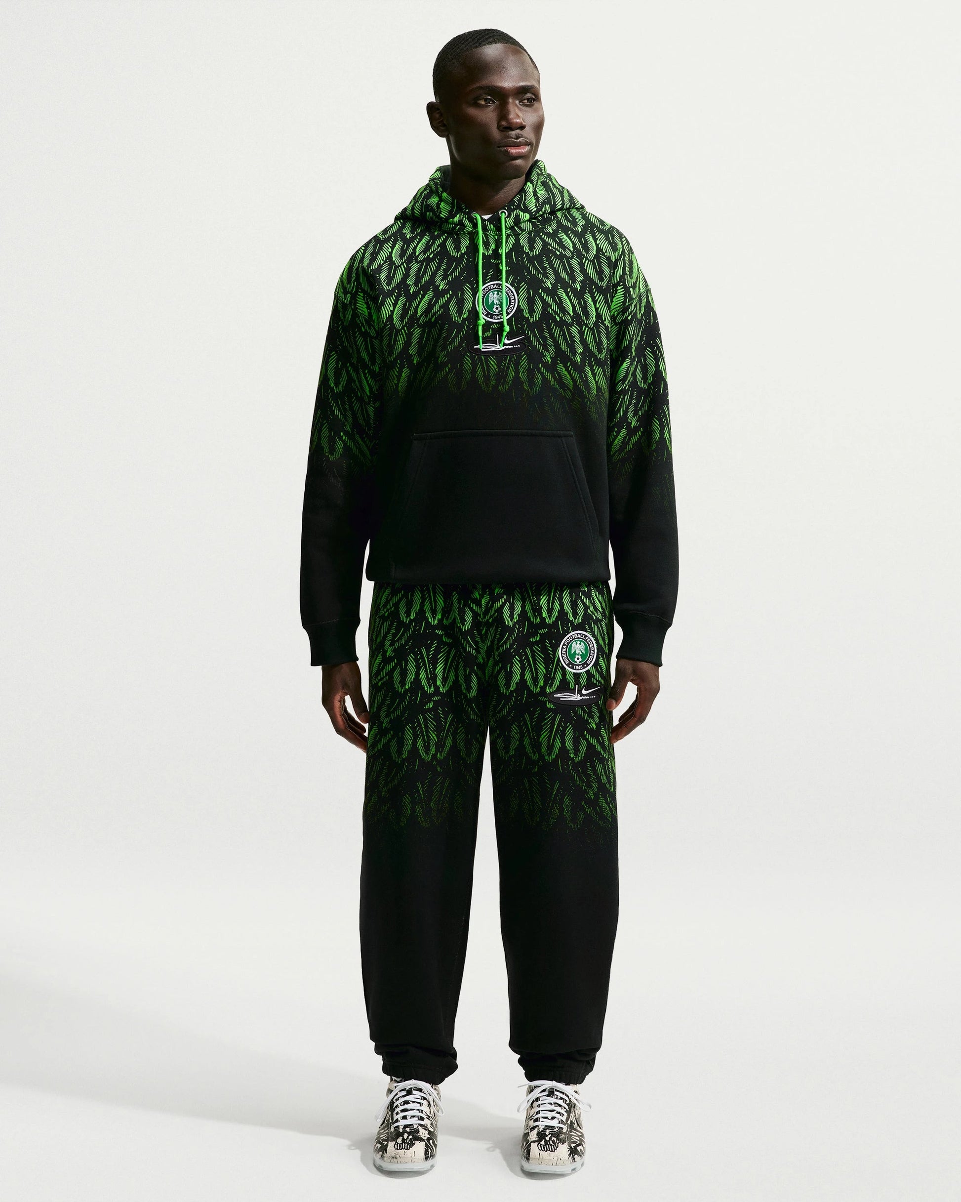 Nike x Slawn Ng Fleece Pant - Black/ Poison Green — view 3 of 5