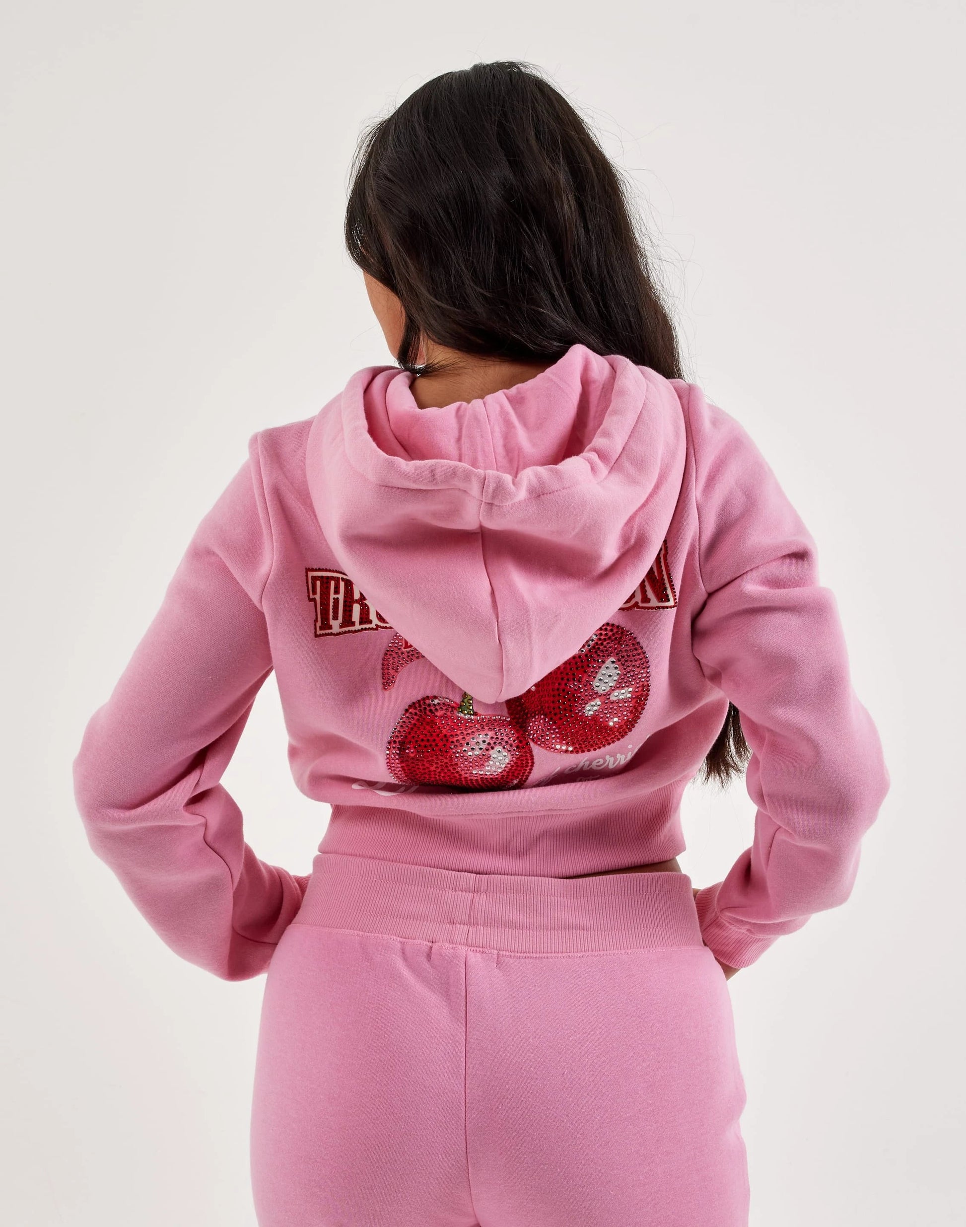 True Religion Cherry Shrunken Full-Zip Fleece Hoodie — view 2 of 4