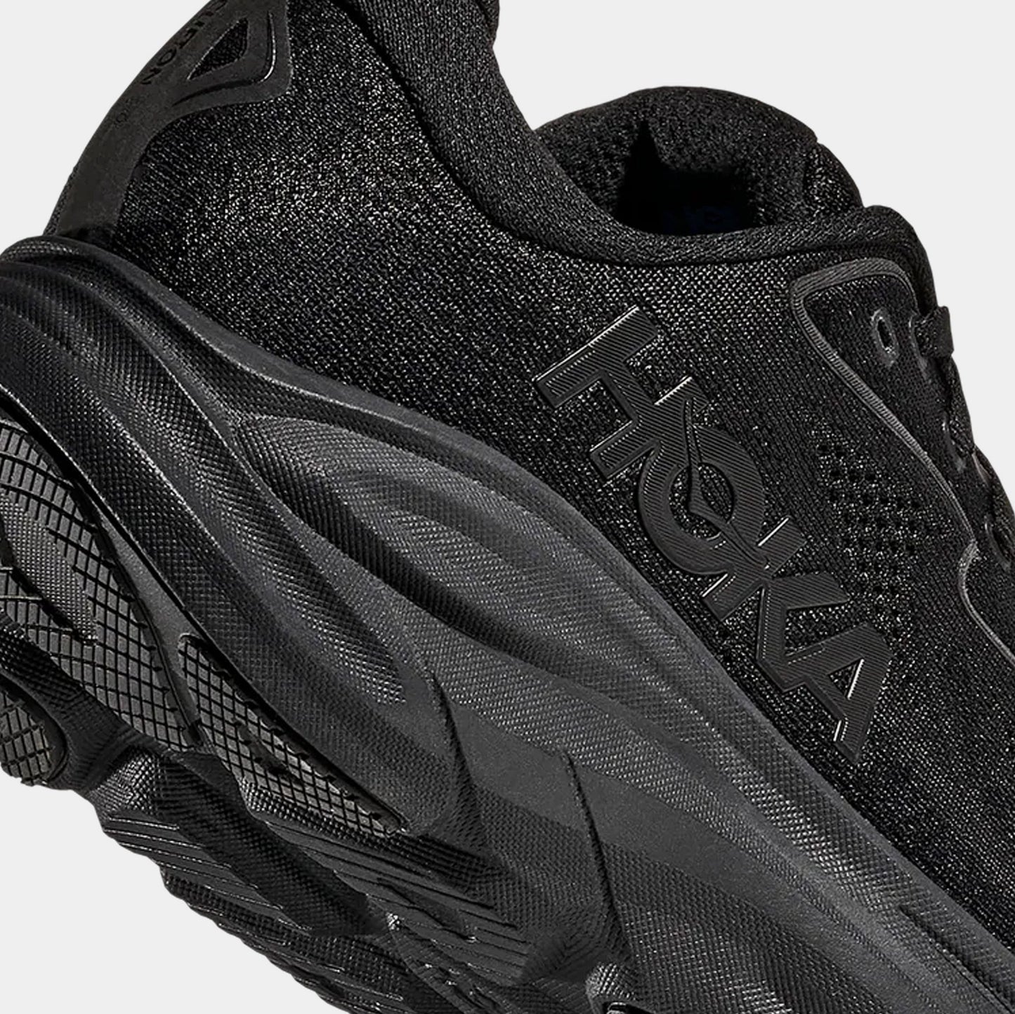 Clifton 10 Womens Running Shoes (Black/Black) — view 3 of 3