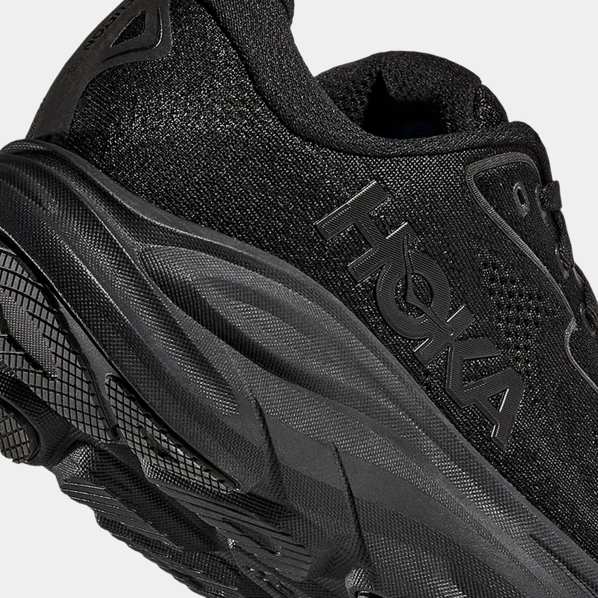 Clifton 10 Womens Running Shoes (Black/Black) — view 3 of 3