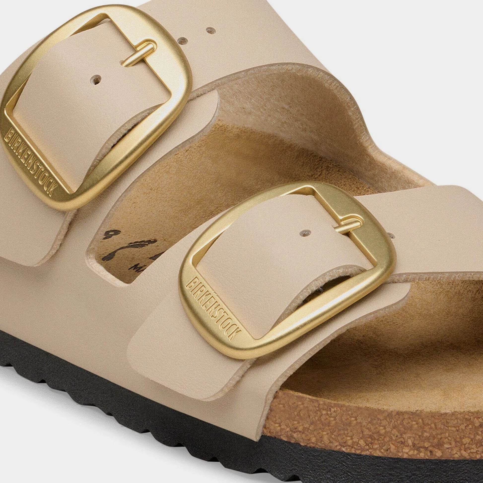 Arizona Big Buckle Womens Sandals (Beige/Gold) — view 4 of 4