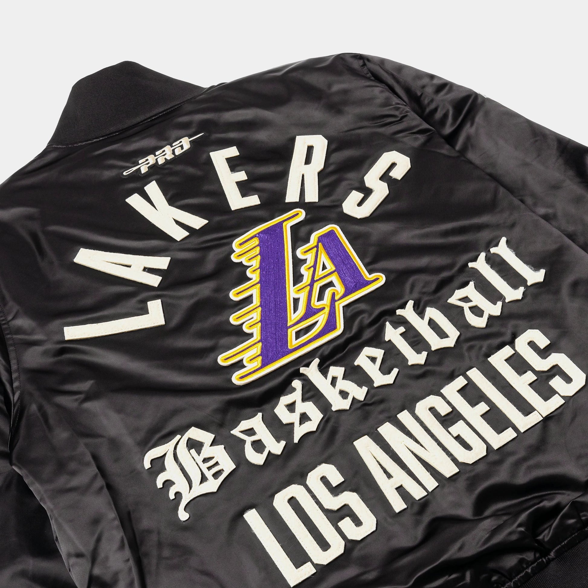 Los Angeles Lakers Original Satin Mens Jacket (Black/White) — view 2 of 4