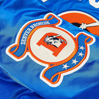 NFL Denver Broncos Original Satin Varsity Mens Jacket (Blue/White) — view 3 of 5