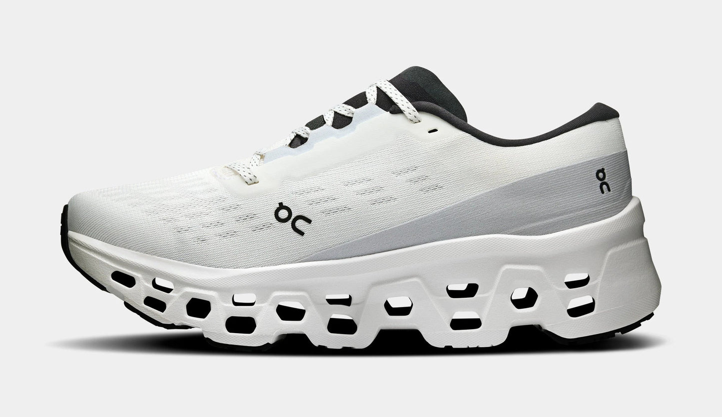Cloudmonster 3 Womens Running Shoes (White) — view 3 of 4