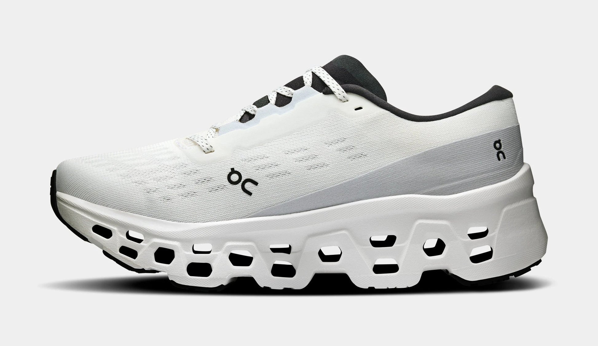 Cloudmonster 3 Womens Running Shoes (White) — view 3 of 4