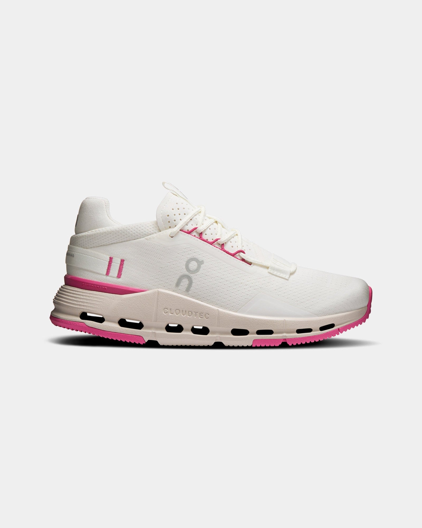 Cloudnova 2 Womens Running Shoes (Beige/Pink) — view 1 of 4