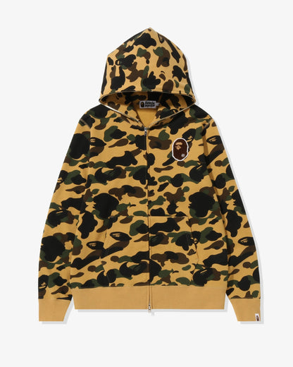 BAPE 1st Camo Ape Head Patched Full Zip Hoodie - Yellow Camo — view 1 of 4
