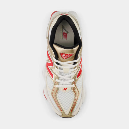 9060 Mens Lifestyle Shoes (Beige/Red) — view 1 of 4