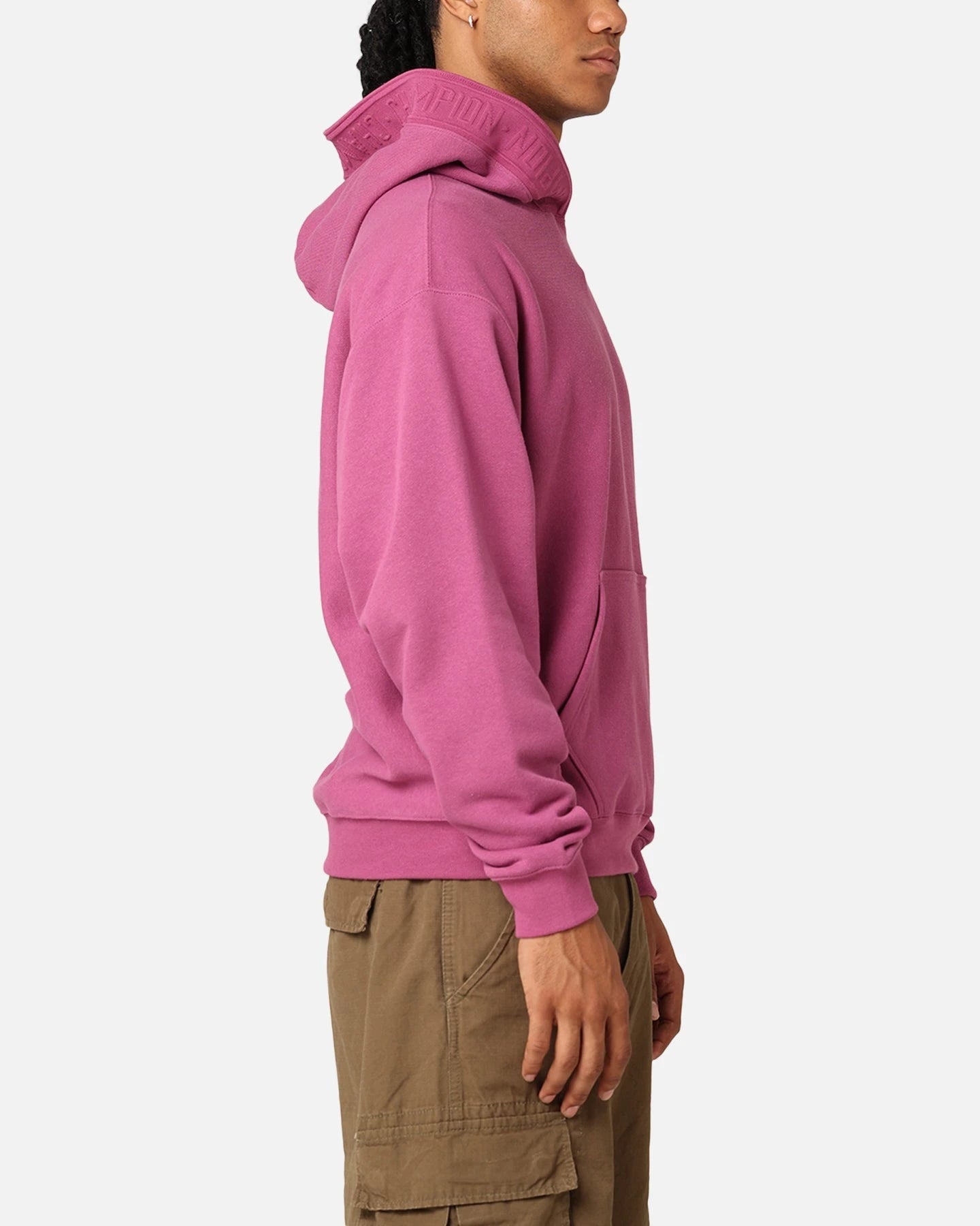 Champion Reverse Weave Terry Tape Hoodie Berry — view 4 of 6