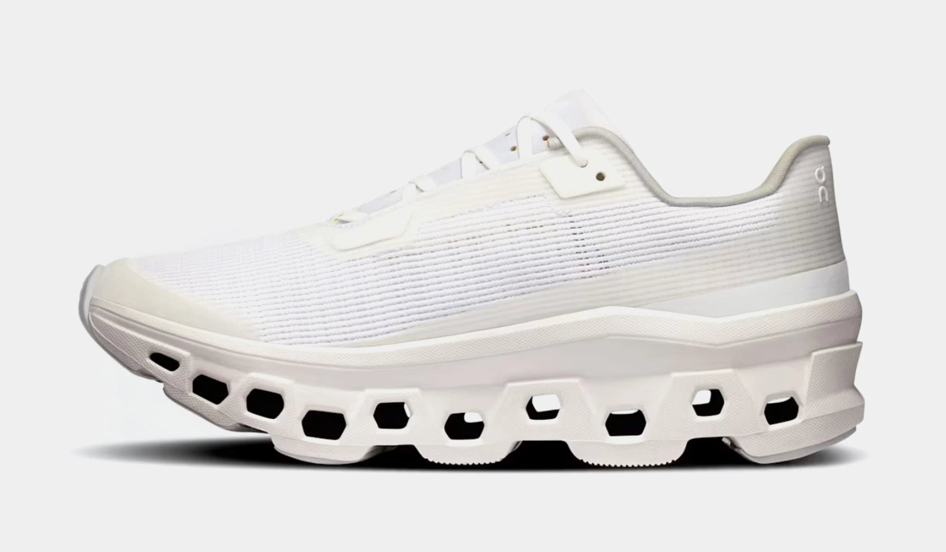 Cloudmonster Void Womens Running Shoes (White/White) — view 3 of 4