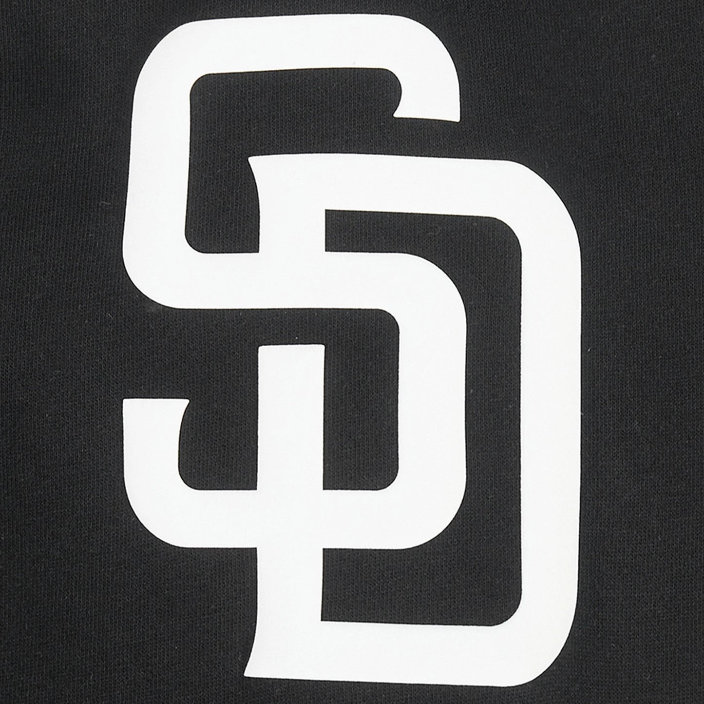 San Diego Padres All Pro Fleece Zip Up Mens Hoodie (Black/White) — view 3 of 4