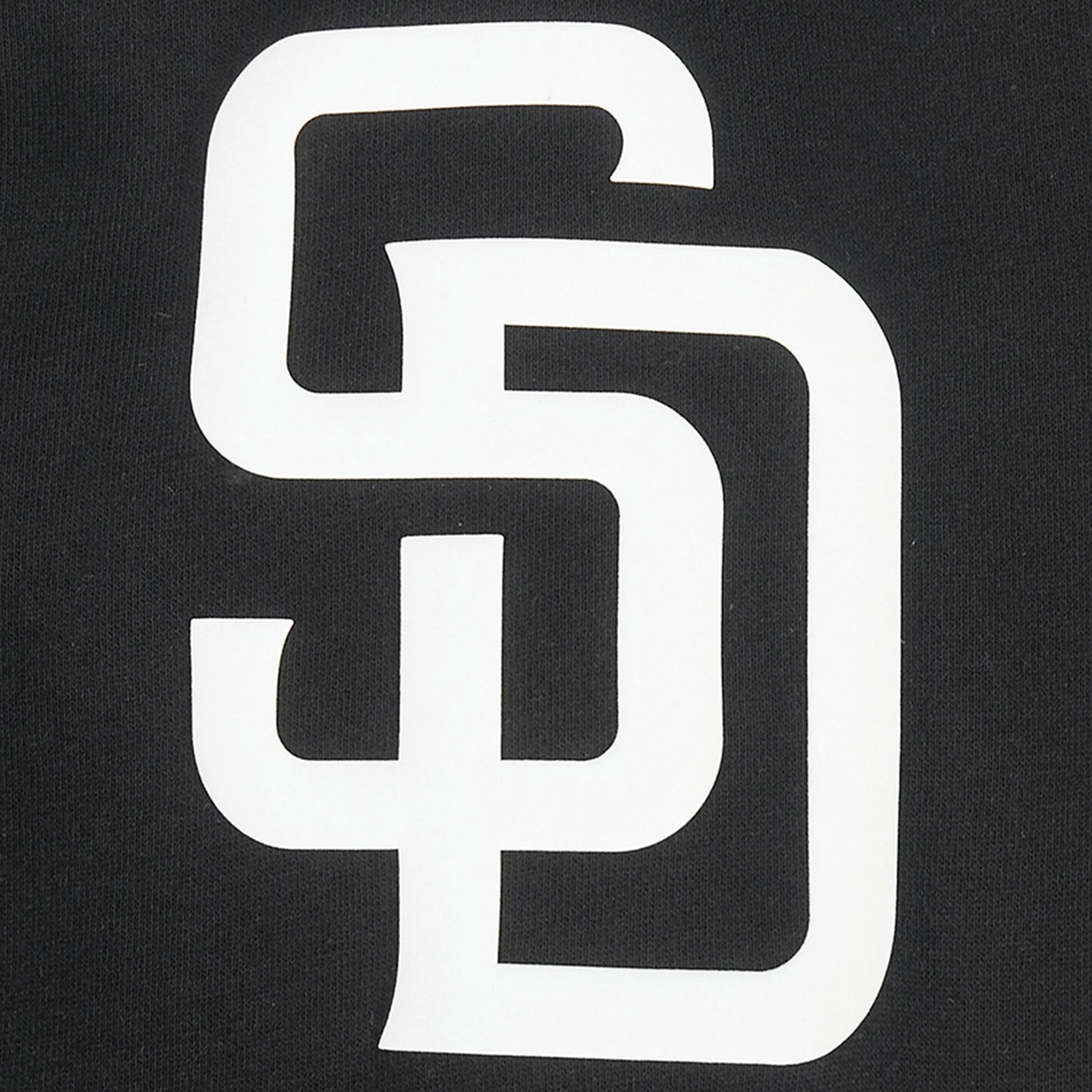 San Diego Padres All Pro Fleece Zip Up Mens Hoodie (Black/White) — view 3 of 4