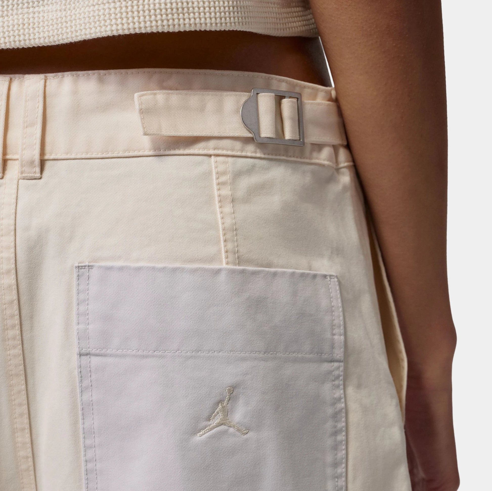 Flight '91 Wide Leg Baggy Womens Pants in Chalk / Vast Grey — view 4 of 4