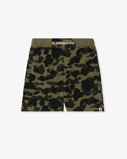 BAPE 1st Camo Sweat Shorts - Green Camo — view 1 of 4