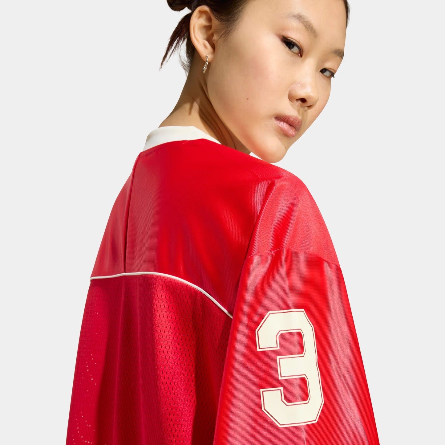 adidas Originals Cropped Soccer Womens Jersey (Pure Ruby)