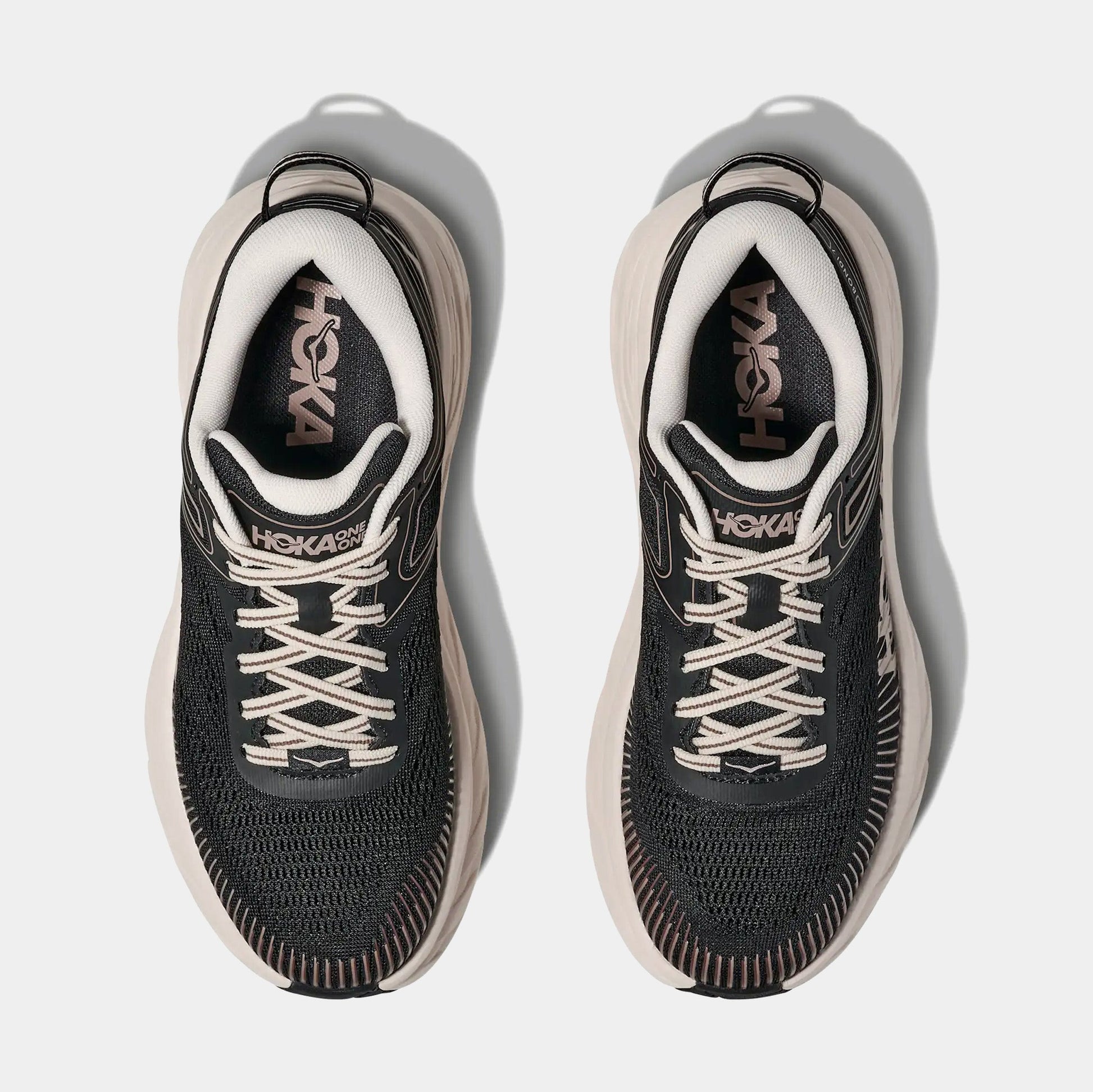 Bondi 7 Womens Running Shoes (Black/Rose Cream) — view 2 of 3