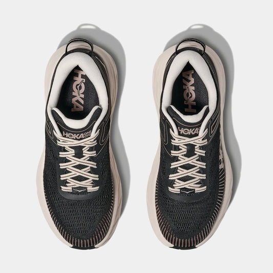 Bondi 7 Womens Running Shoes (Black/Rose Cream) — view 2 of 3