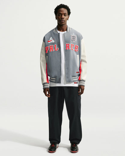 Nike x Palace Eng Varsity Jacket - Pewter Grey — view 6 of 6