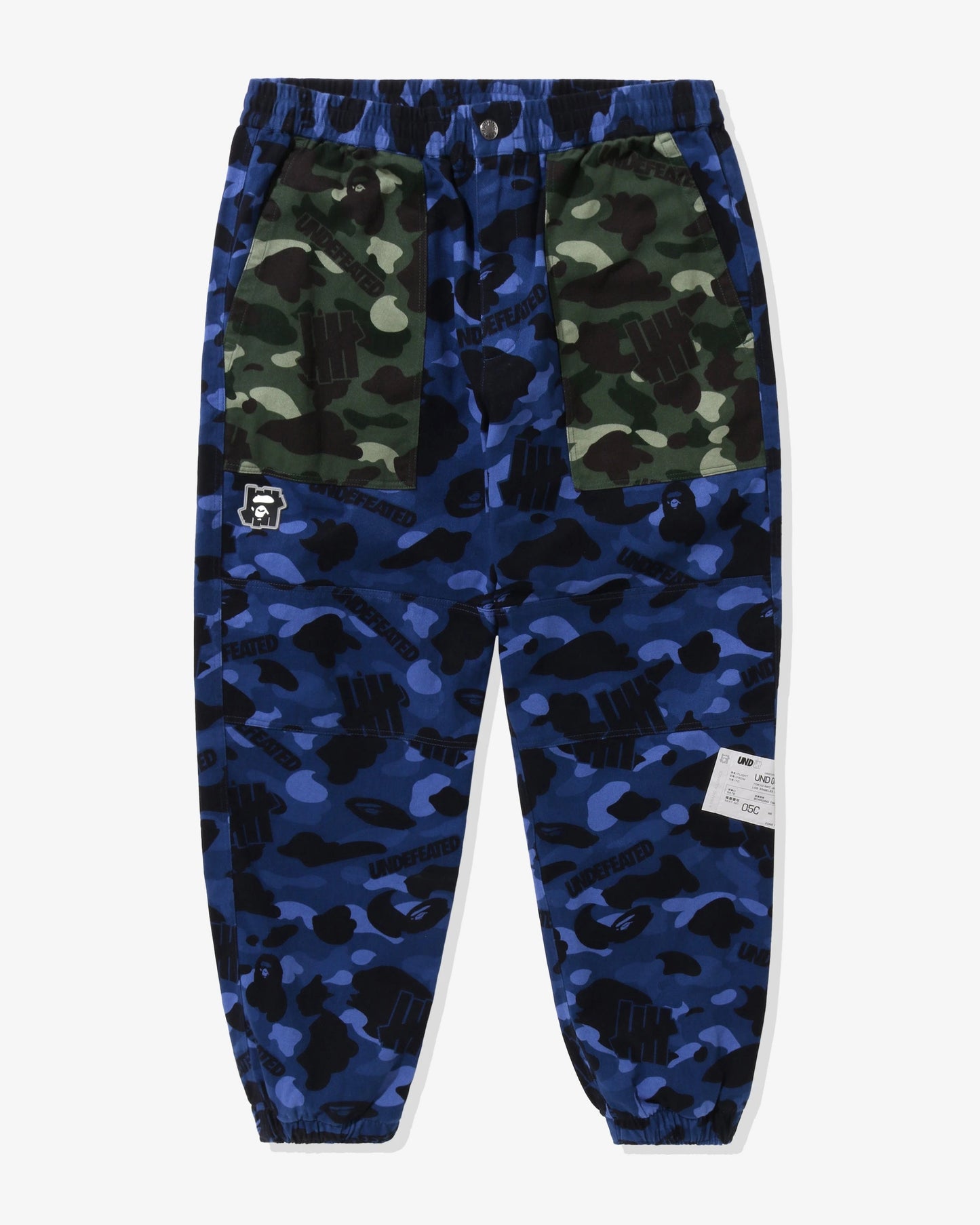 BAPE x UNDEFEATED Color Camo Flannel Pants - Navy — view 2 of 6
