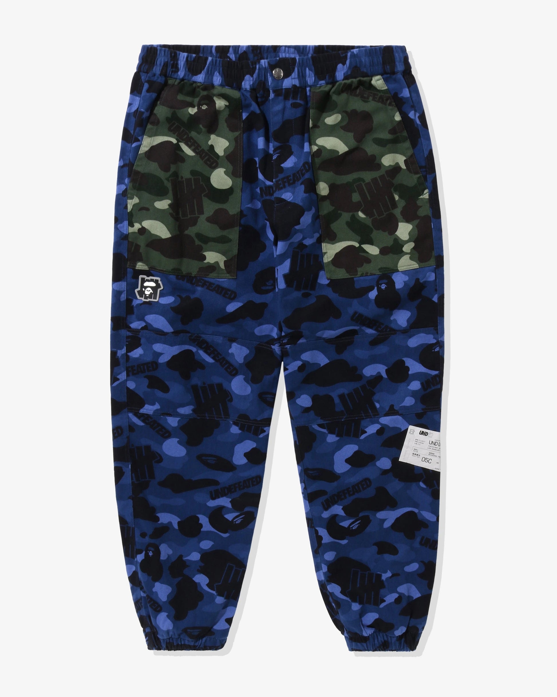 BAPE x UNDEFEATED Color Camo Flannel Pants - Navy — view 2 of 6