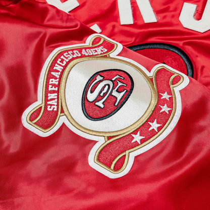 San Francisco 49ers Original Satin Mens Jacket (Red/White) — view 3 of 4