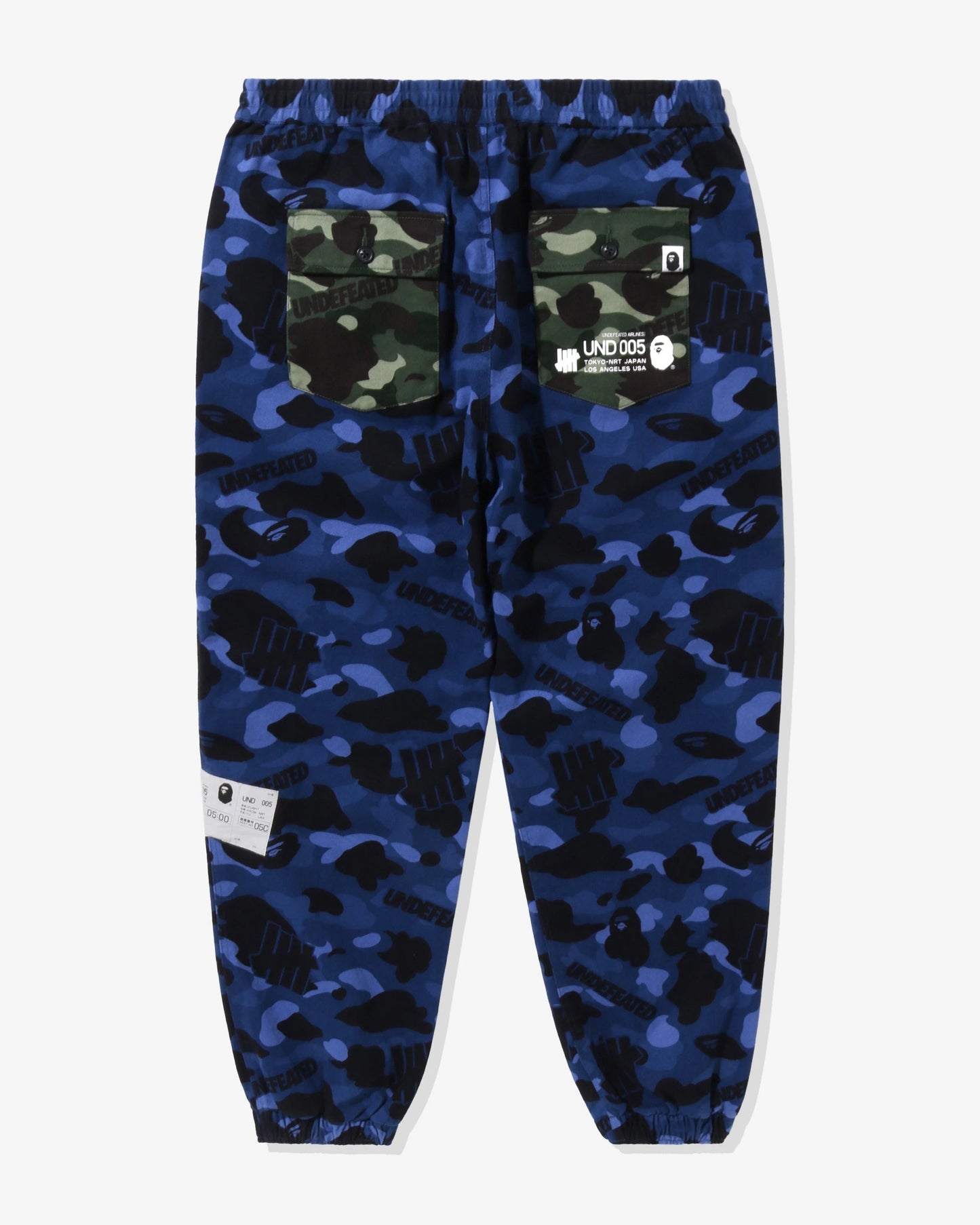 BAPE x UNDEFEATED Color Camo Flannel Pants - Navy — view 3 of 6