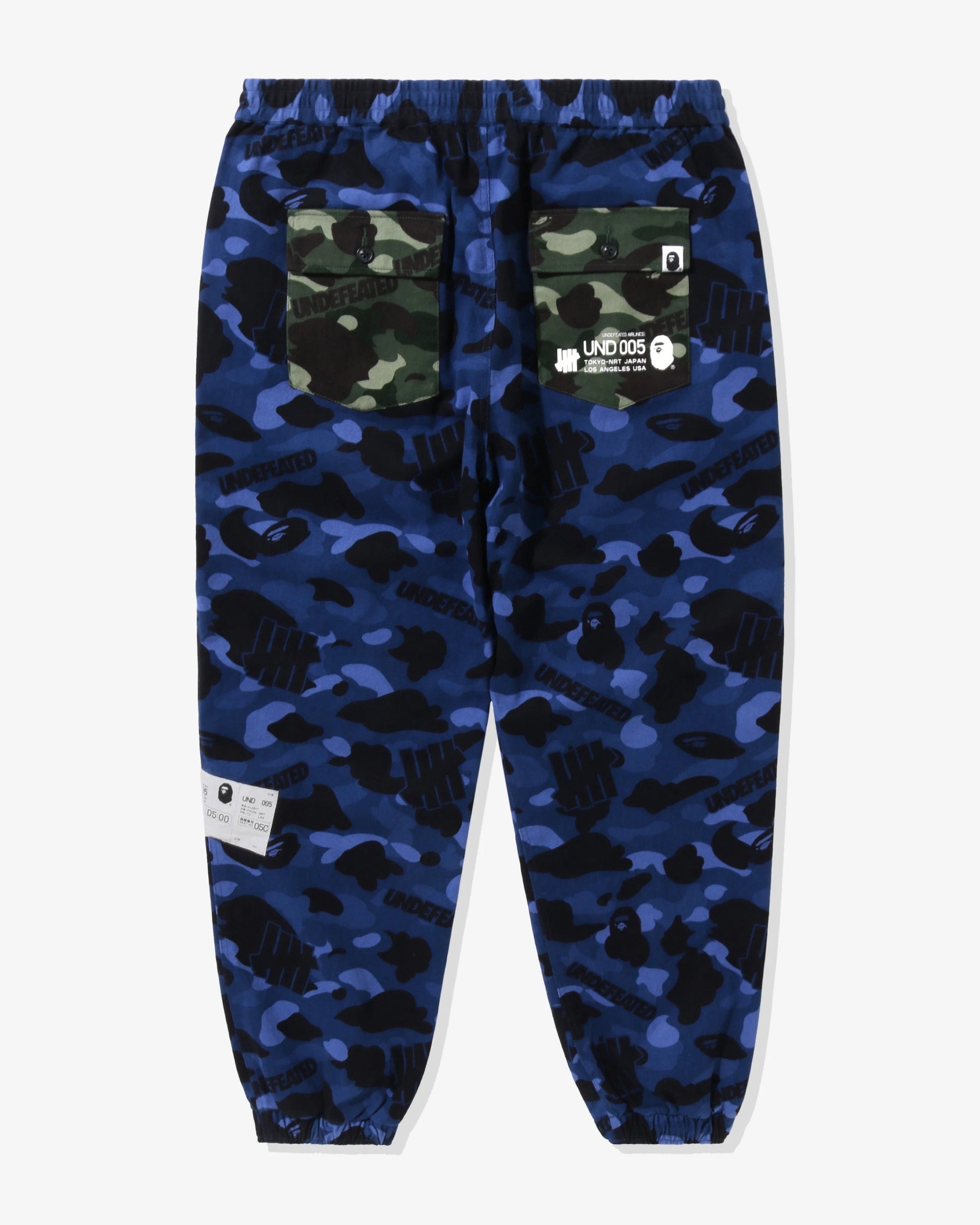 BAPE x UNDEFEATED Color Camo Flannel Pants - Navy — view 3 of 6