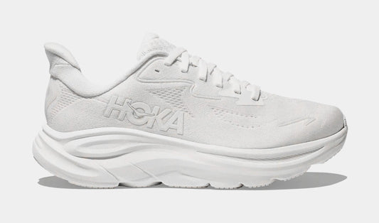 Clifton 10 Womens Running Shoes (White/White) — view 2 of 4